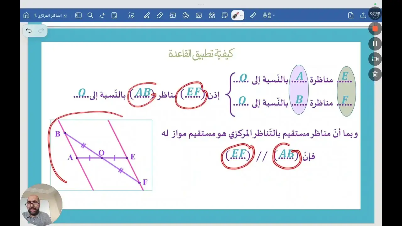 003.مناظر مستقيم ( قاعدة )